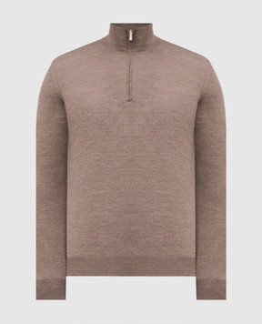 Bertolo Cashmere Brown silk and wool jumper 901615000048
