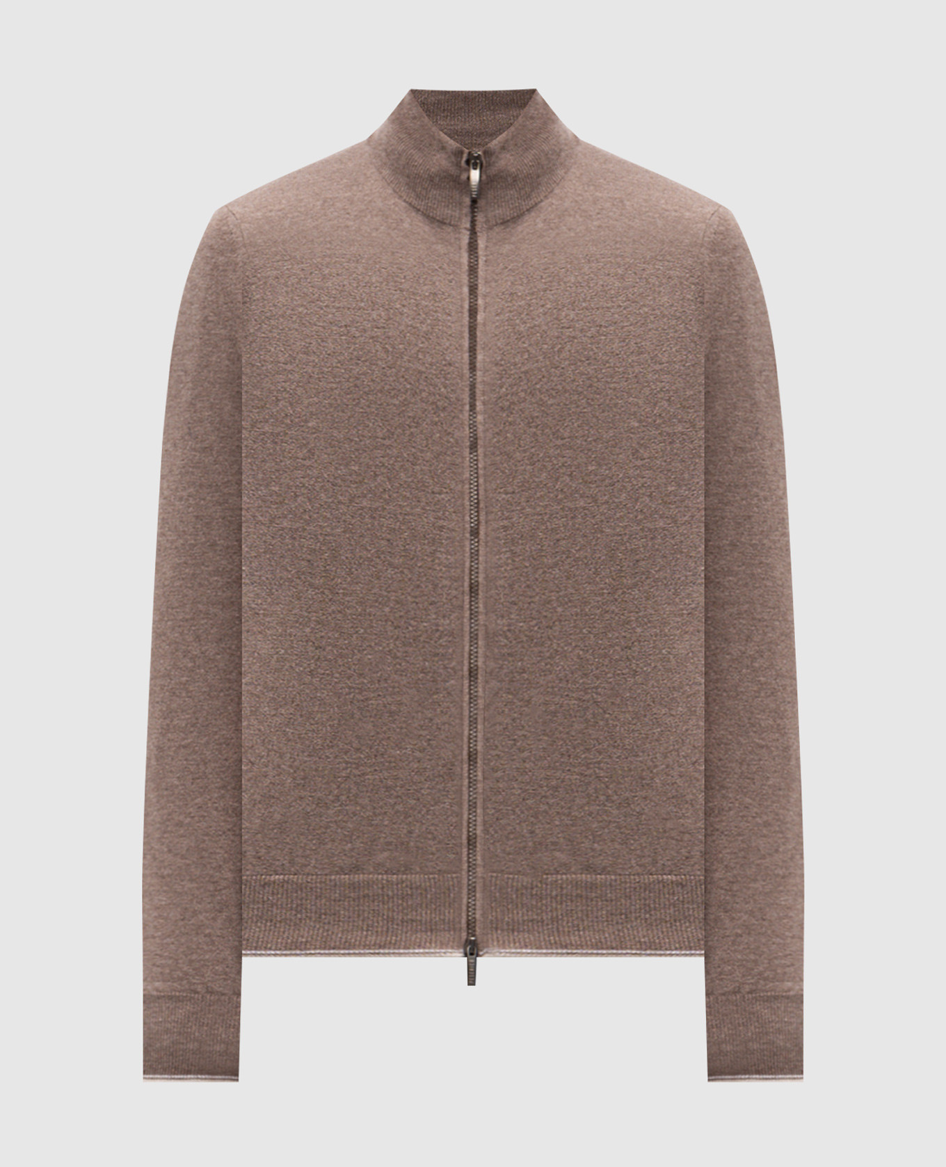 

Brown wool and cashmere cardigan Peserico