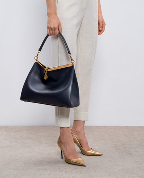 Etro Blue leather bag VELA WP1B0003AU022