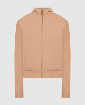 Twinset Beige bomber jacket with macrame lace 241TP2245