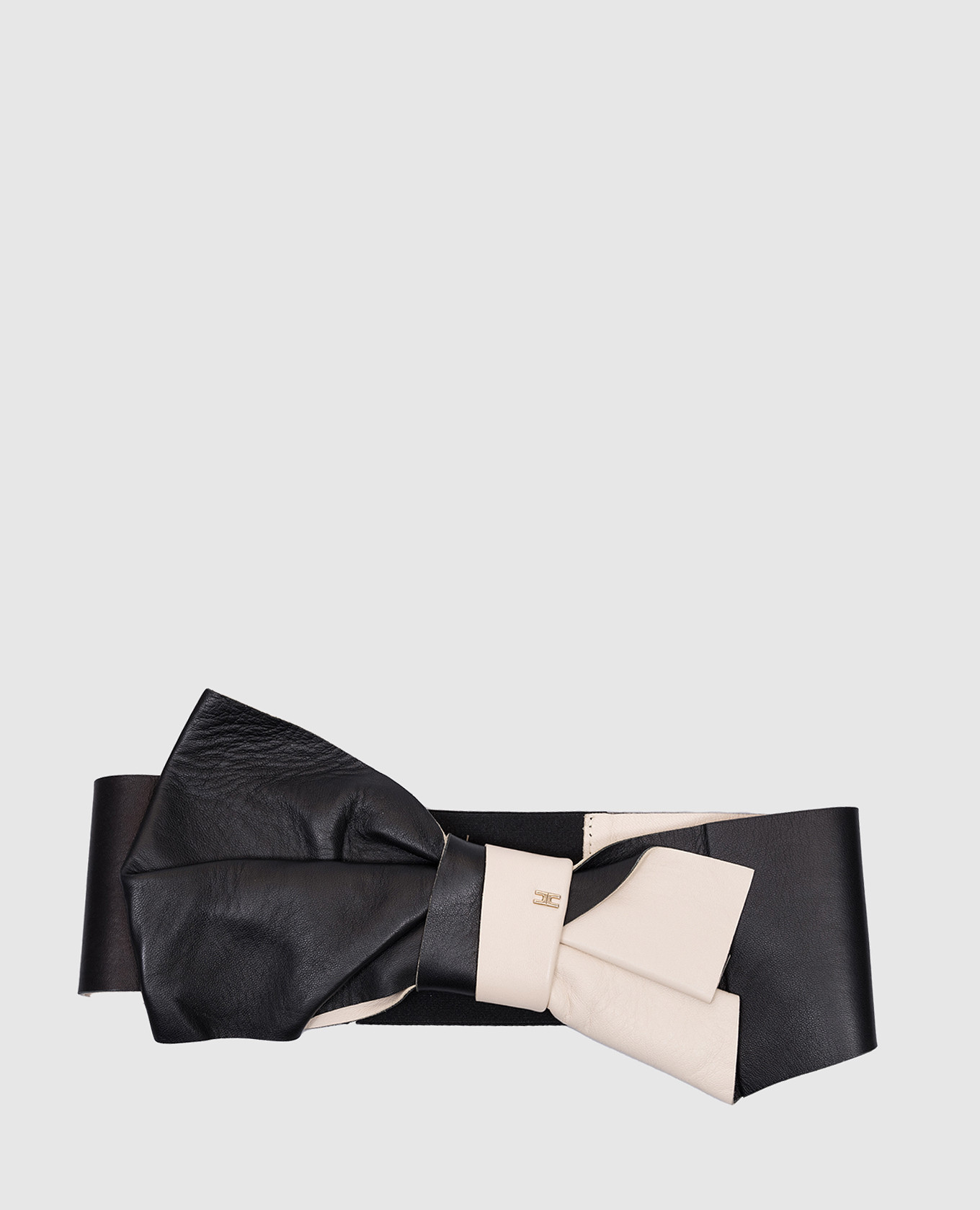 

Black leather belt with logo El Franchi