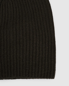 Allude Khaki cashmere hat 25511244