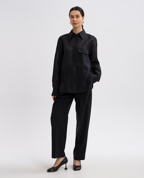 Khaite Black Yatty silk blouse 2375389