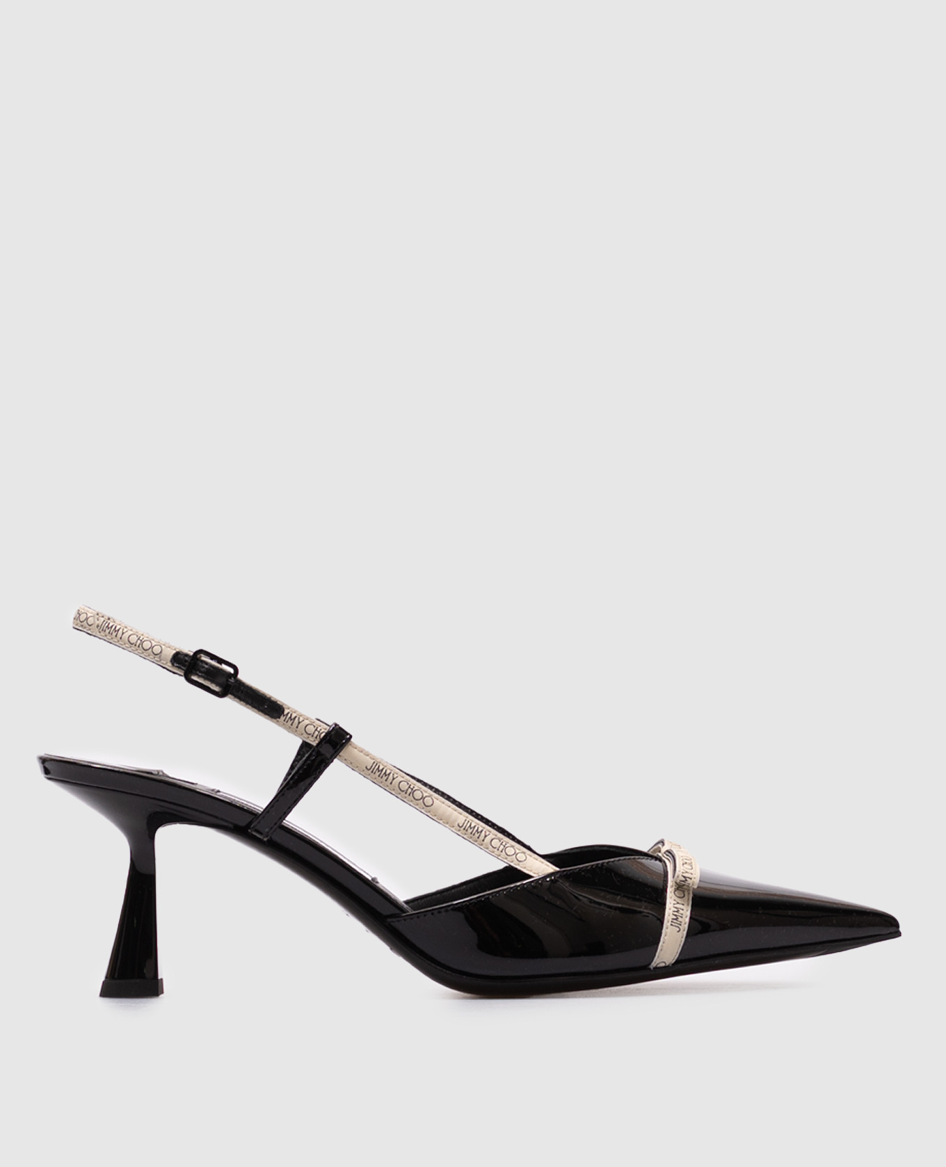 Camila black patent leather slingbacks Jimmy Choo