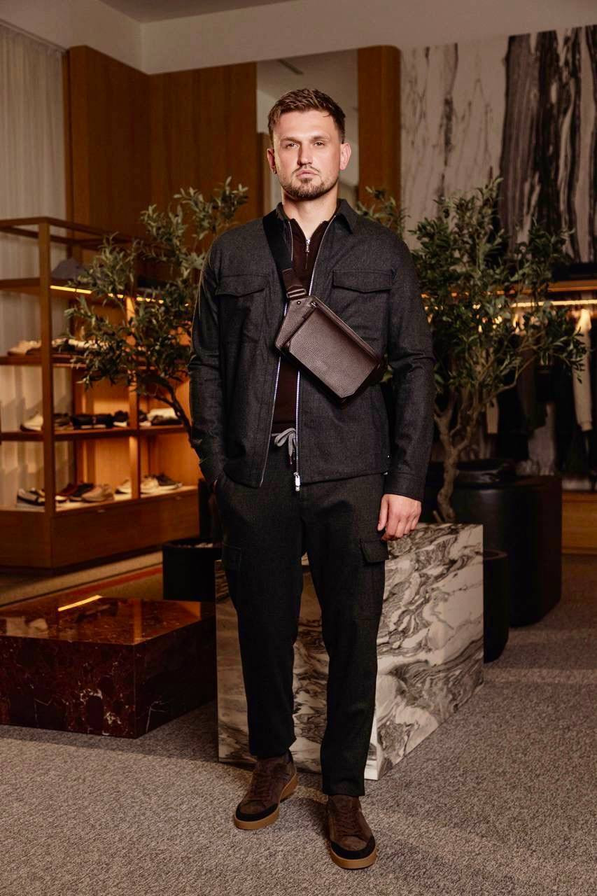 Brown leather belt bag with logo Cashmere&Whiskey 8