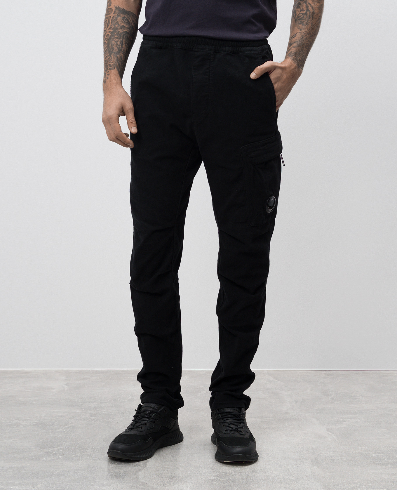 

Black logo cargo pants C.P. Company
