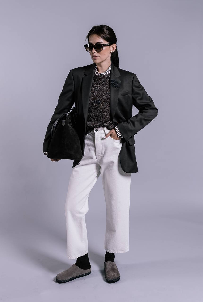 

Brown striped shirt with monil chain Brunello Cucinelli