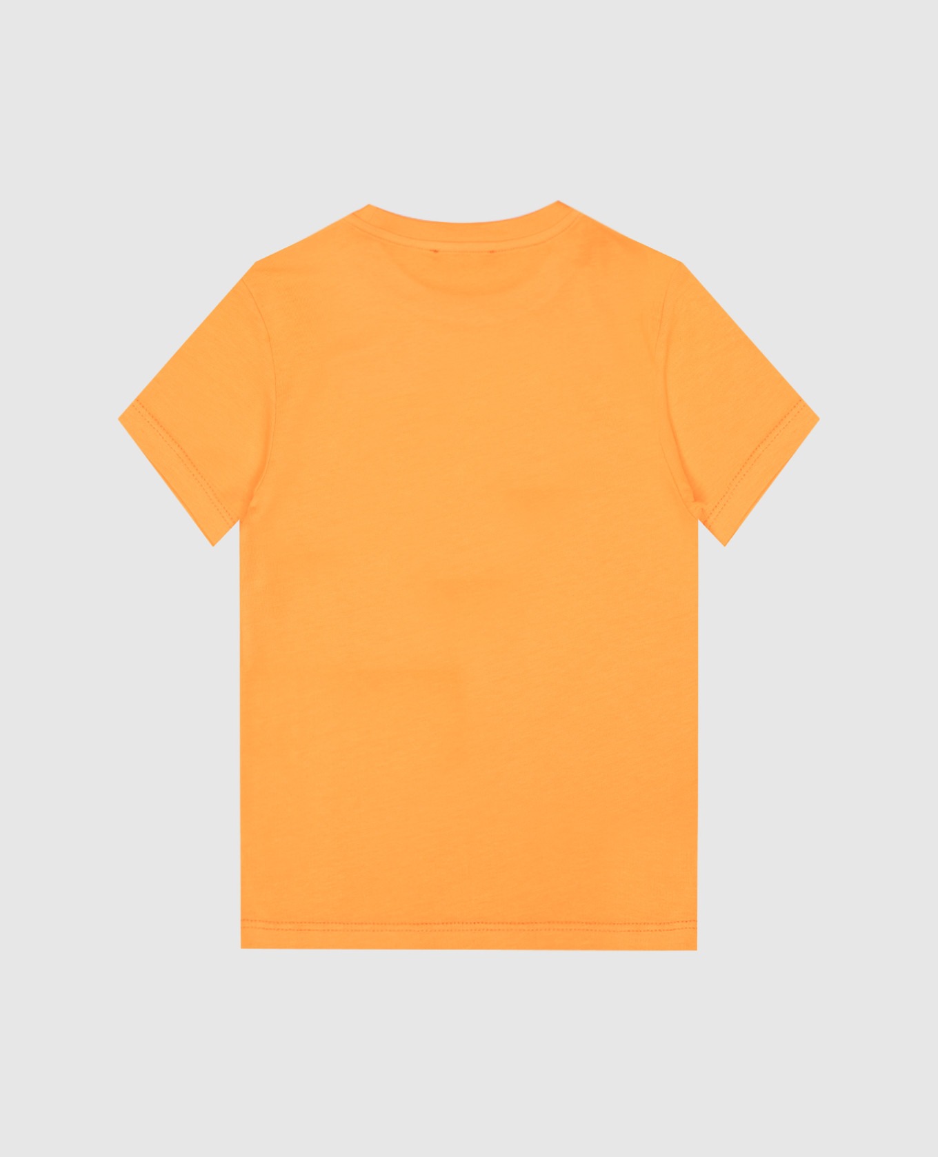 Children's orange T-shirt with textured logo Balmain 2