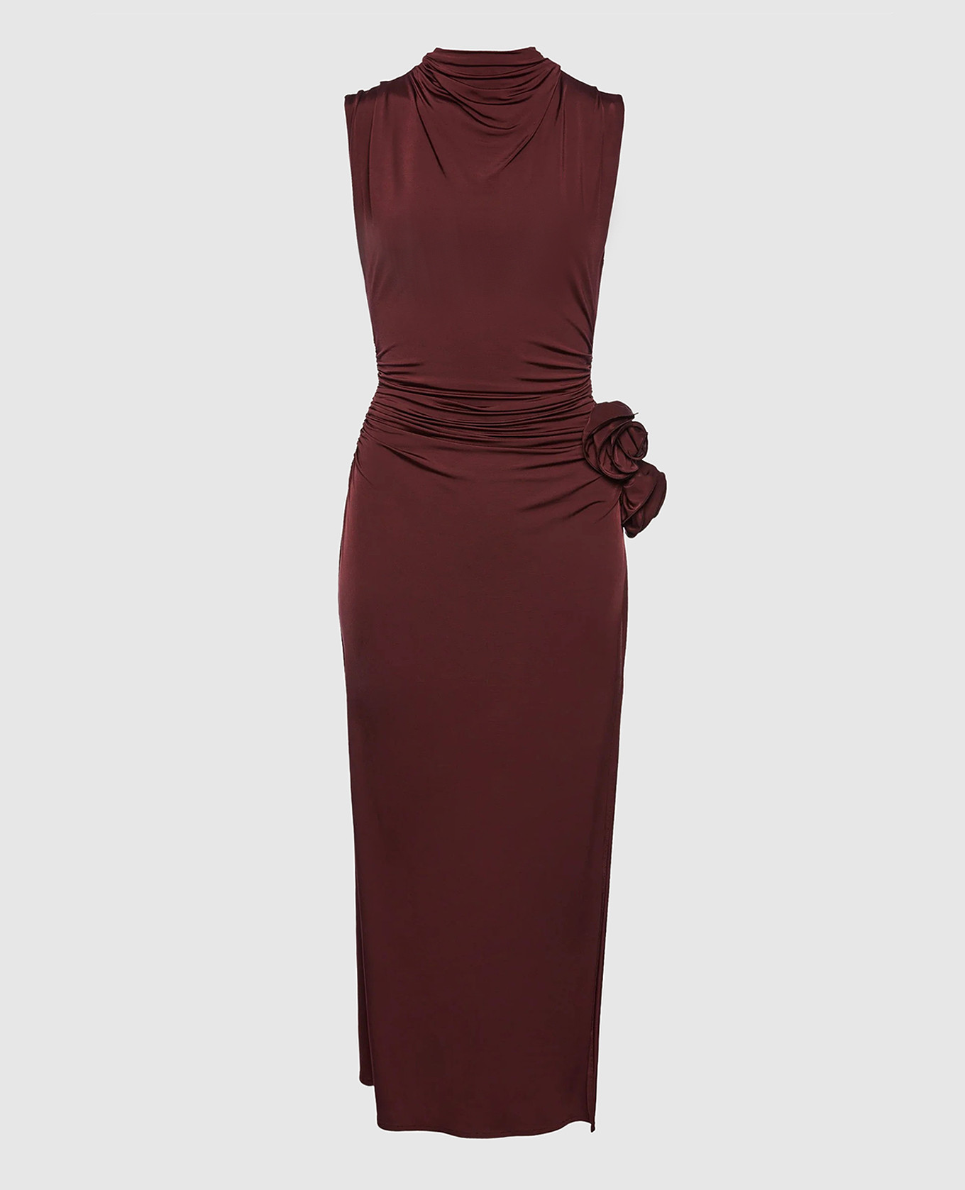 

Burgundy midi dress with flower applique Magda Butrym