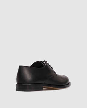 The Row Novus black leather derby shoes F1554L601