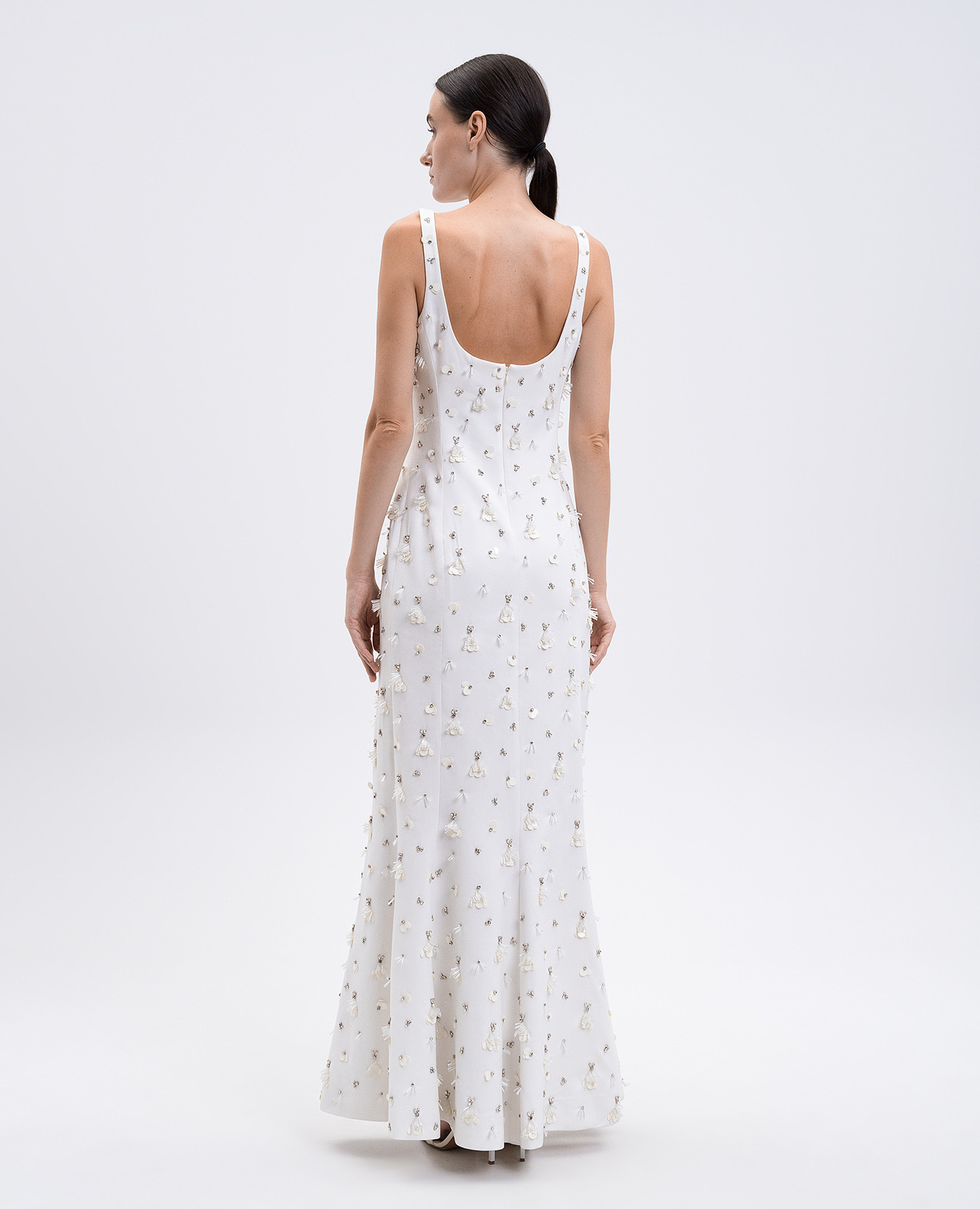 

Briella white midi dress with crystals Simkhai