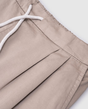 Brunello Cucinelli Children's khaki pants with lapels B289LP113A