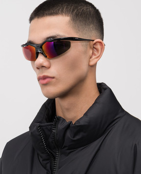 Balenciaga Black Turbo D-frame sunglasses with mirror effect 847020T0007