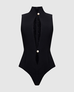 Thierry Mugler Body negro con cuentas 25S1BO0278470