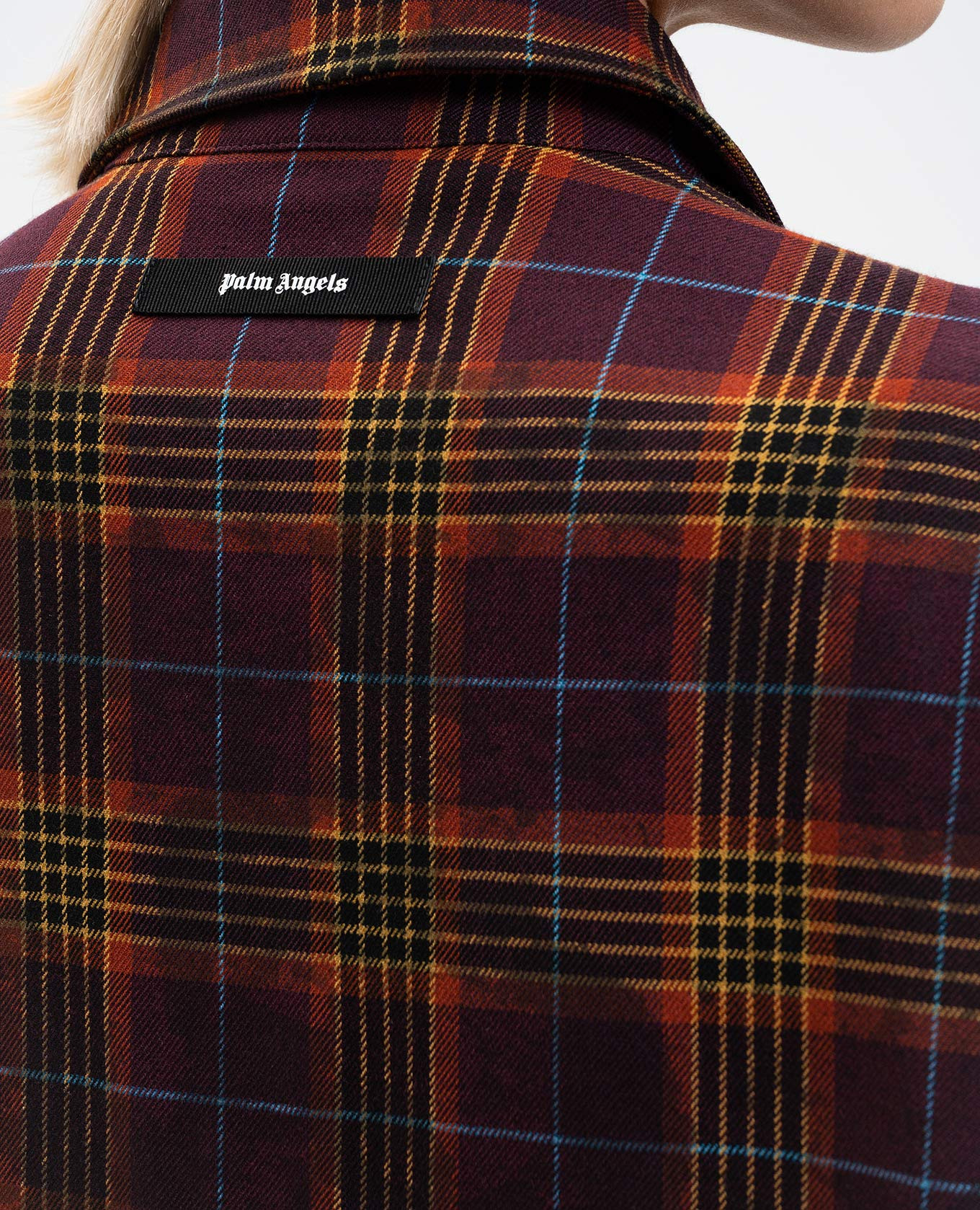 

Burgundy double-check shirt Palm Angels