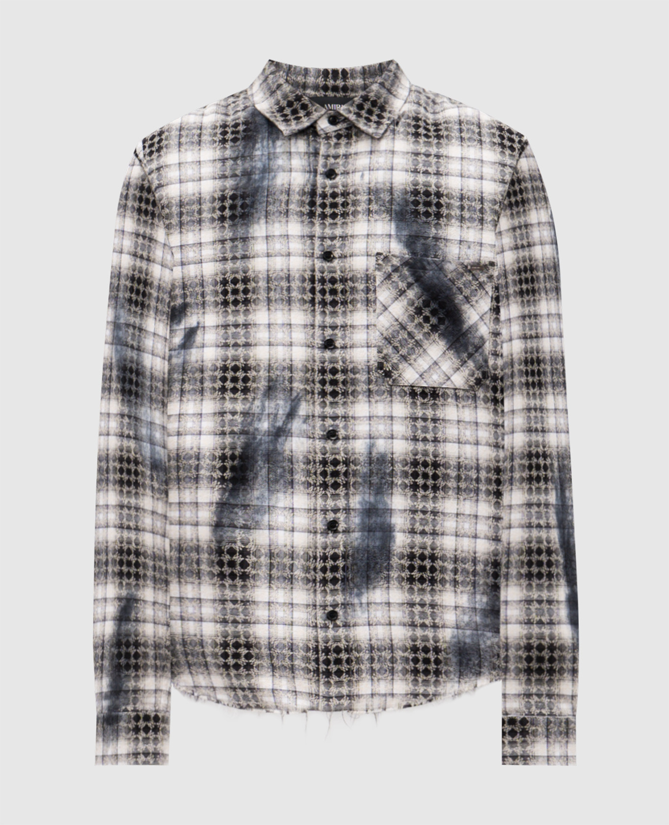 Gray checkered shirt AMIRI