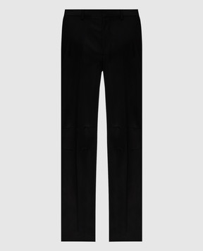 Helmut Lang Black wool trousers with logo O06HM202