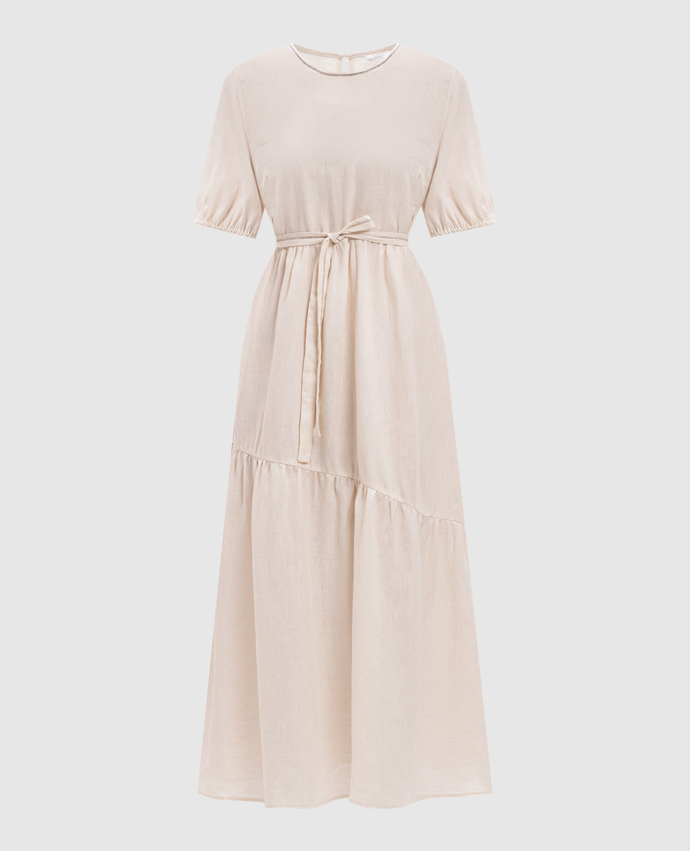 Beige linen maxi dress Peserico