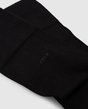 CDLP Set of black socks with logo pattern MSO006122226