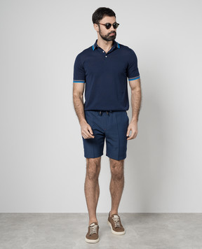 ISAIA Blue polo MG8244Y0463