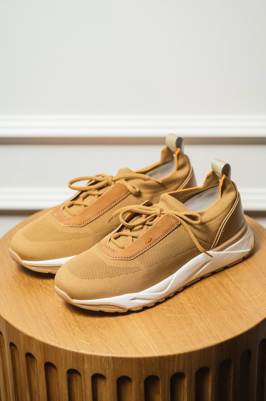 

Brown sneakers with logo Santoni