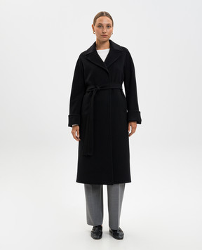 Heresis Black cashmere coat M11120I560