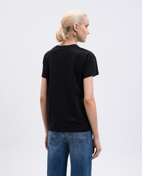 Twinset Black T-shirt with logo 252TP2052