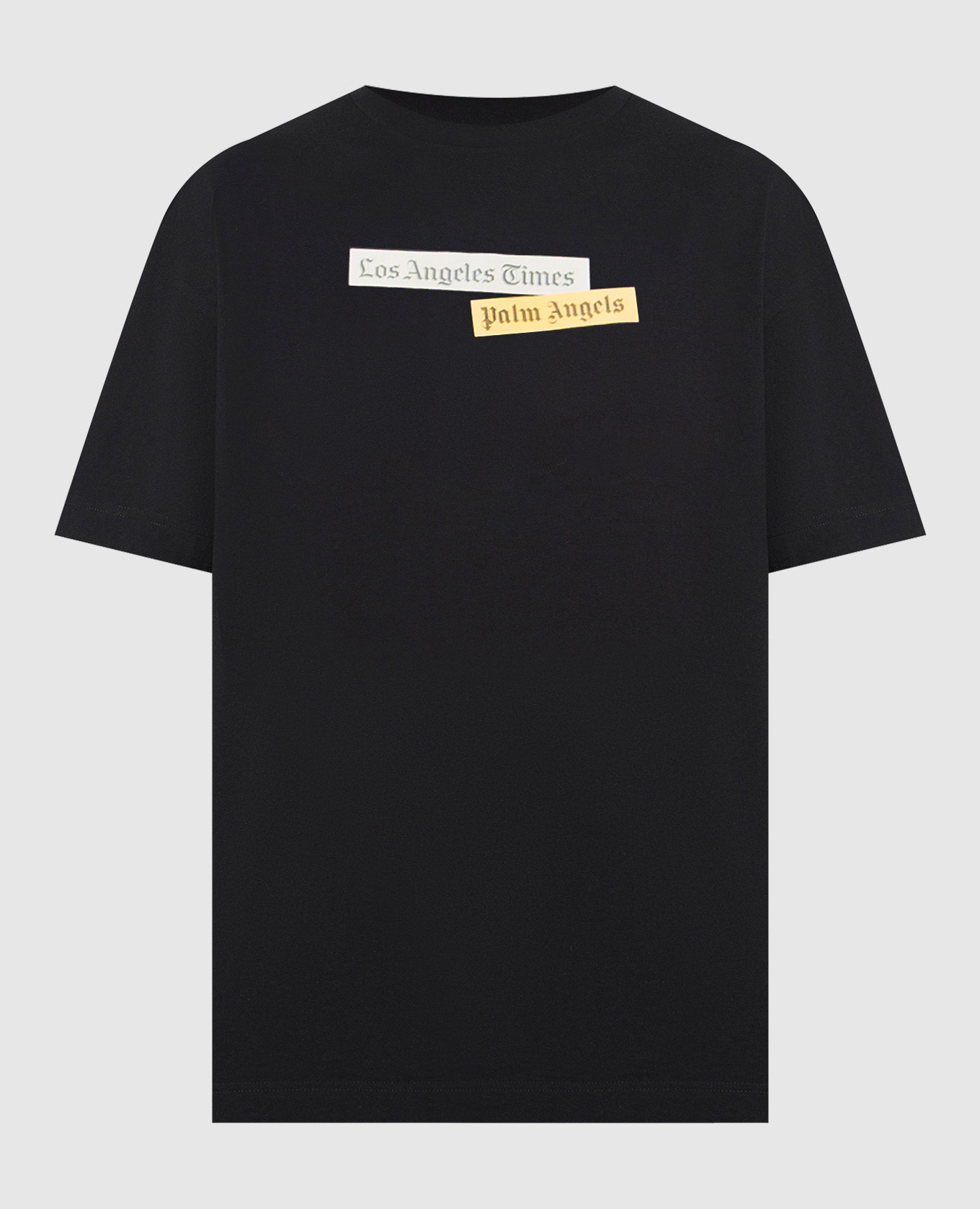Black t-shirt with logo print Palm Angels