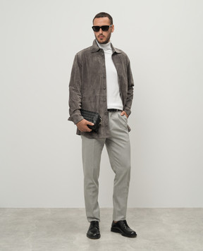 Dolce&Gabbana Gray suede shirt G5ME7LHULU5