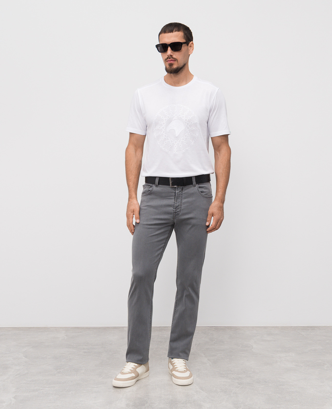 

Grey jeans with logo Stefano Ricci