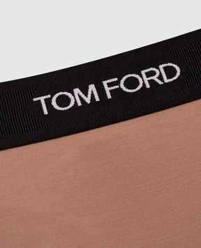 Tom Ford Beige thong panties with logo KNJ009JEX011