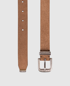 Brunello Cucinelli Brown suede belt MAUGP259