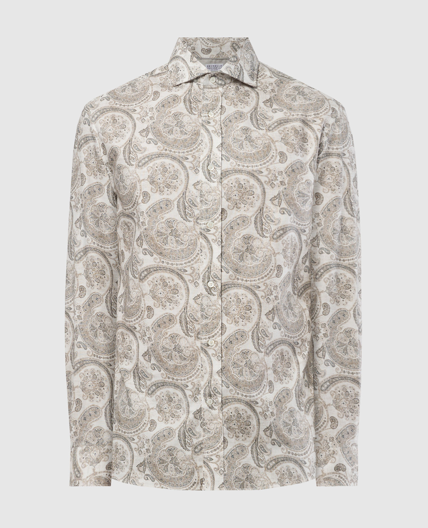

Beige shirt with paisley print Brunello Cucinelli