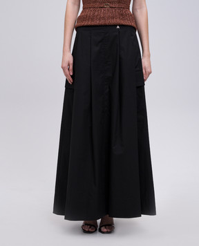 Twinset Black maxi skirt with slit 251AP2307