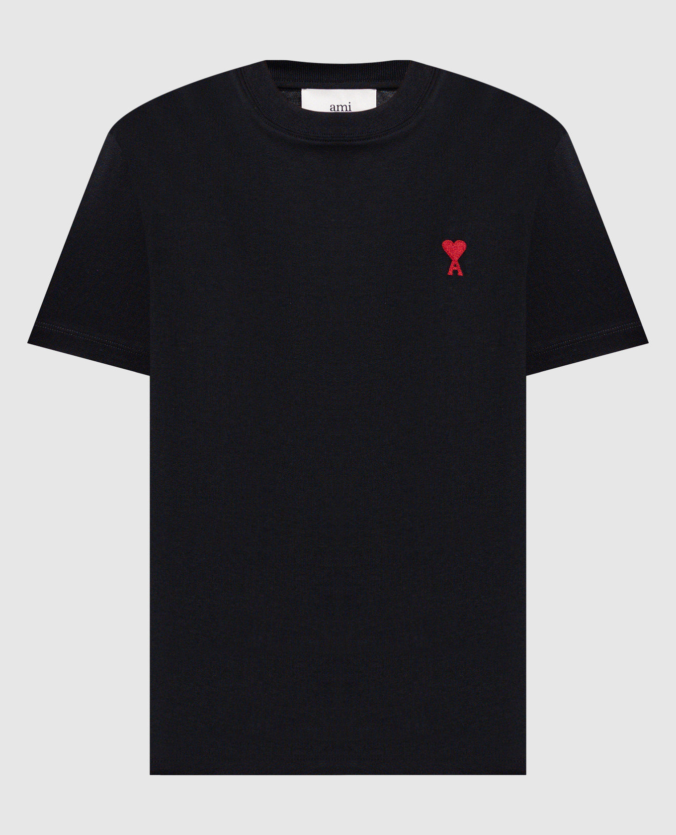 

Black T-shirt with contrasting Ami de Coeur emblem embroidery Ami Paris