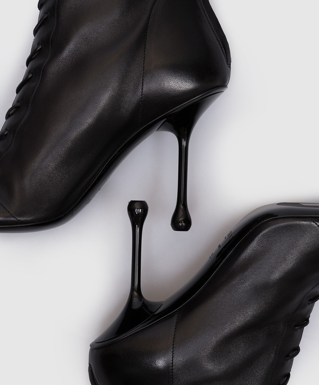 Jimmy Choo - Scarlett 95 Black Leather Ankle Boots