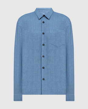 Cashmere&Whiskey Blue linen shirt 0331900195