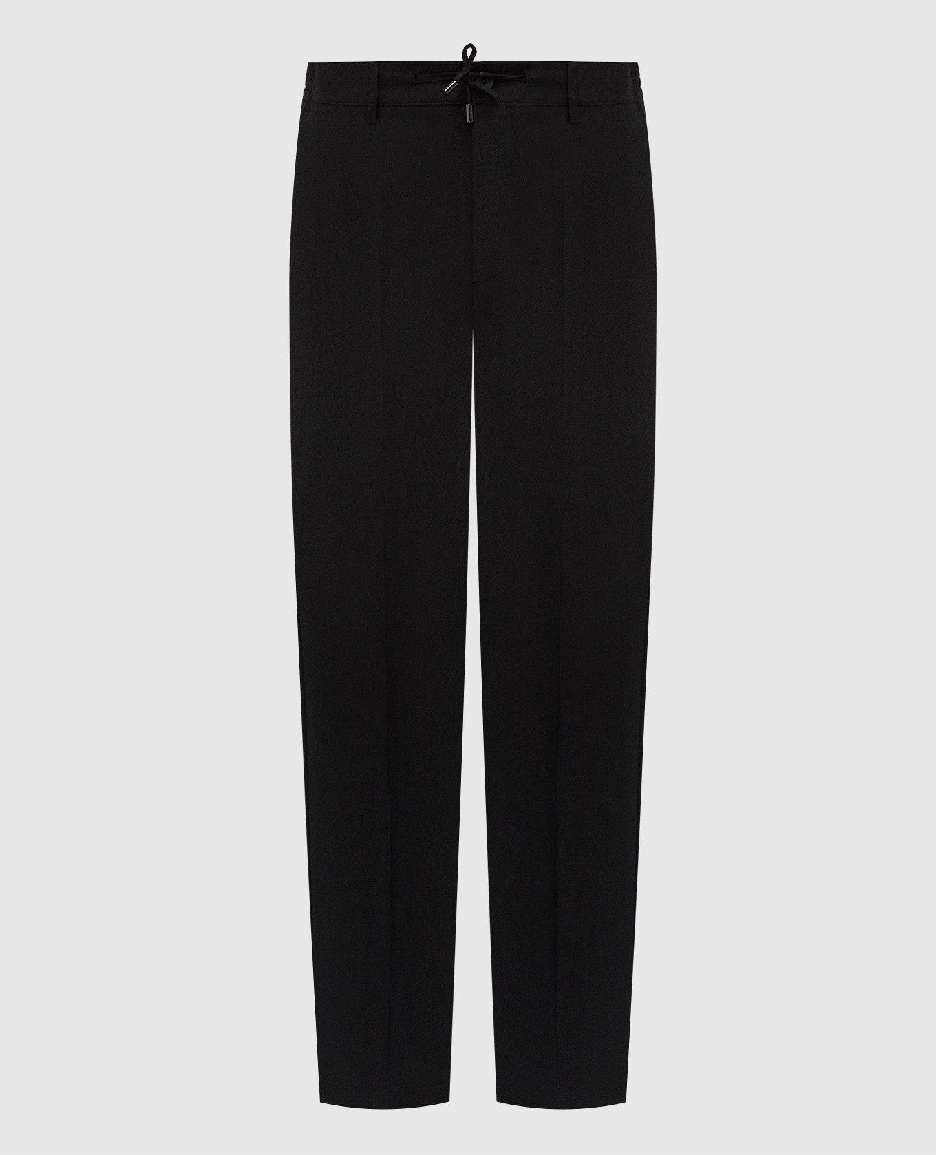 Black linen and wool trousers Stefano Ricci