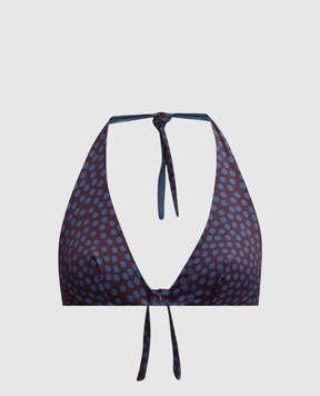 Fisico Brown polka dot swimsuit top CR04MP
