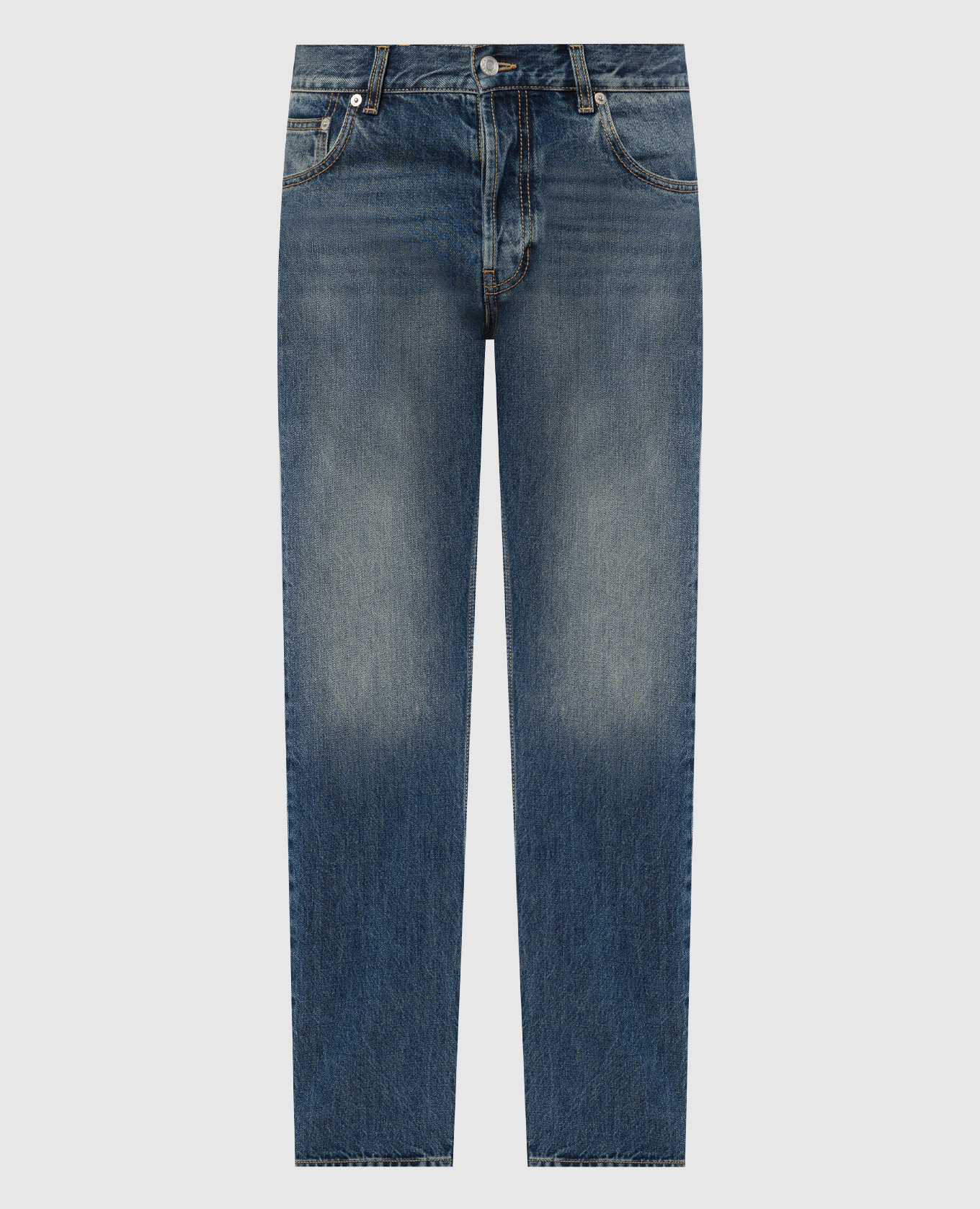 

Blue distressed jeans with logo Alexander McQueen