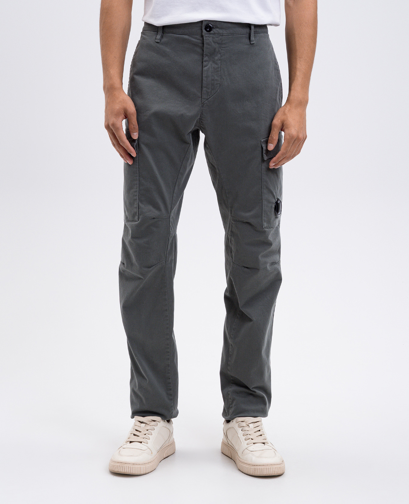 

Green cargo pants with logo patch C.P. Company