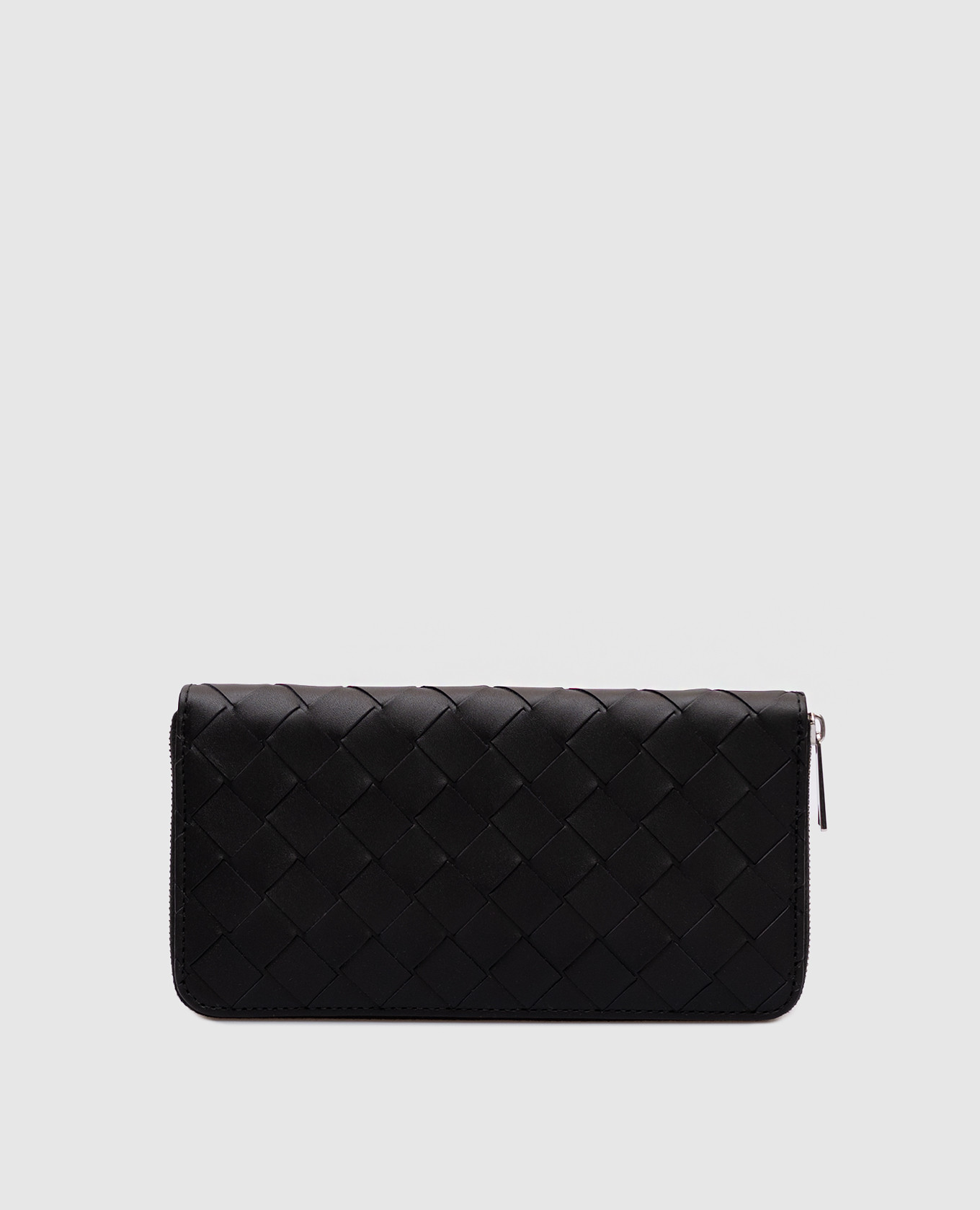 Black leather wallet with weaving Bottega Veneta