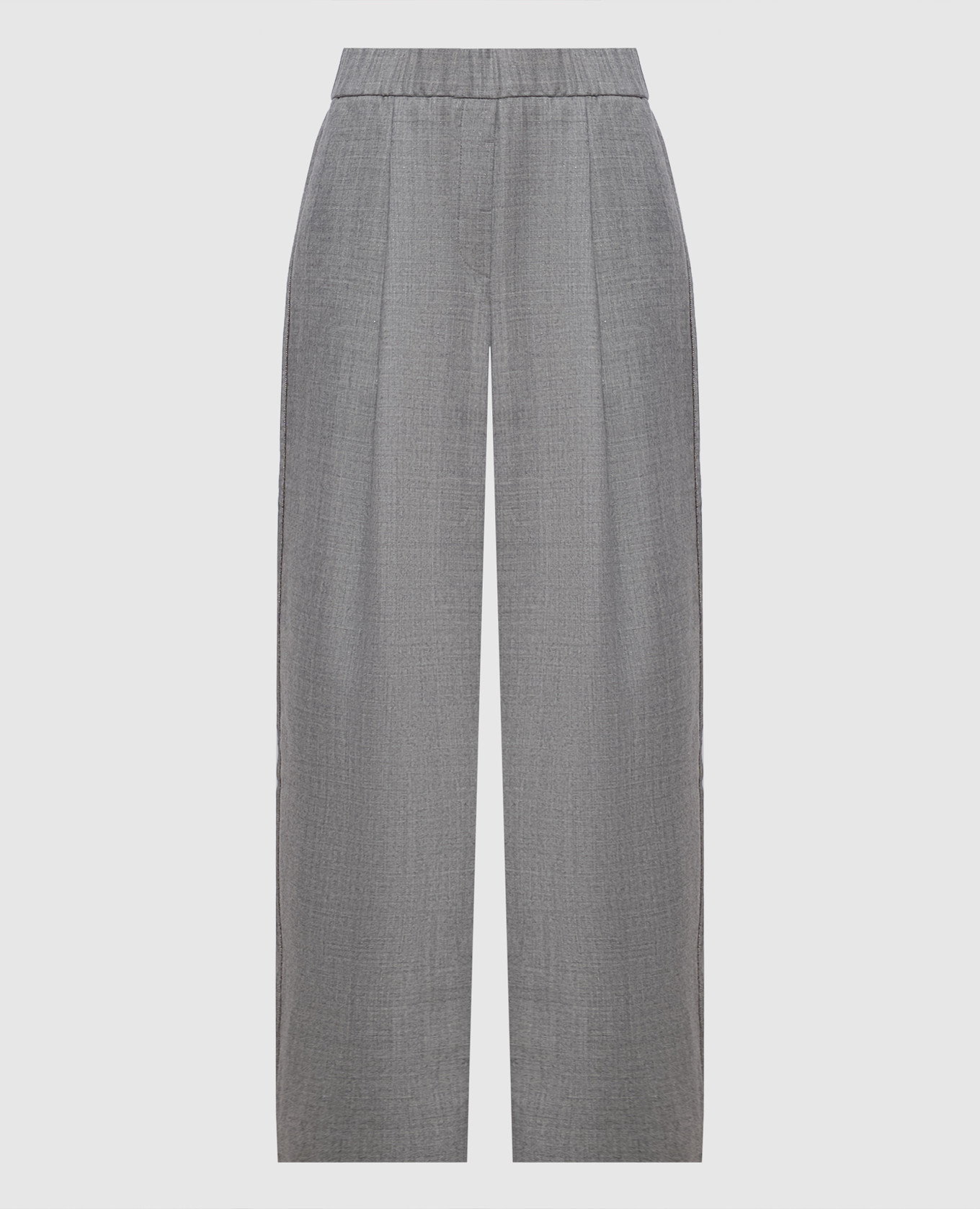 Gray wool pants with lurex Peserico