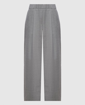 Peserico Gray wool pants with lurex P04151D03359