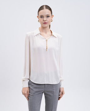 Twinset White blouse with chain 252TP2291