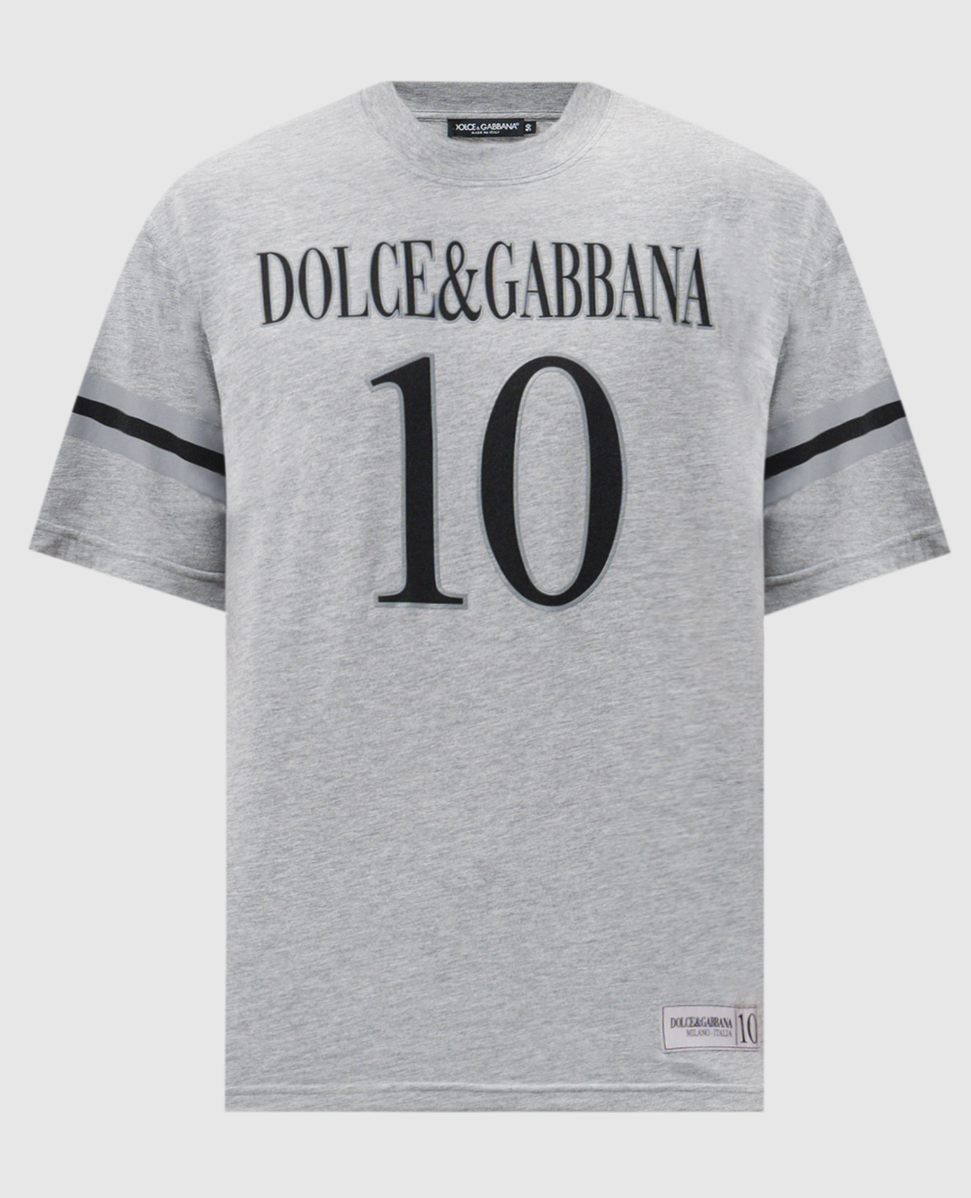 

Grey melange T-shirt with logo print Dolce&Gabbana