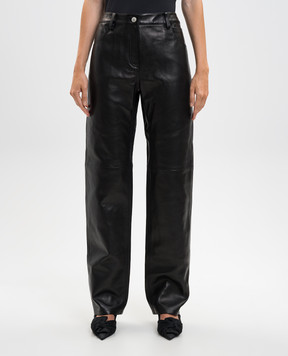 Magda Butrym Black leather pants LEATHER18PANTS211725
