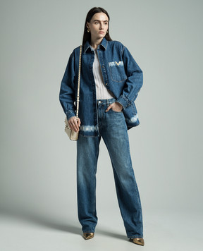 Valentino Blue jeans with a distressed effect 4B0DD18T8JS