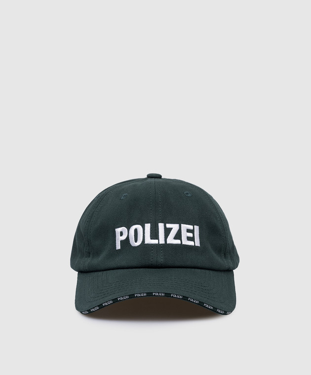 Vetements - Green cap with Polizei embroidery UA65CA170G - shop