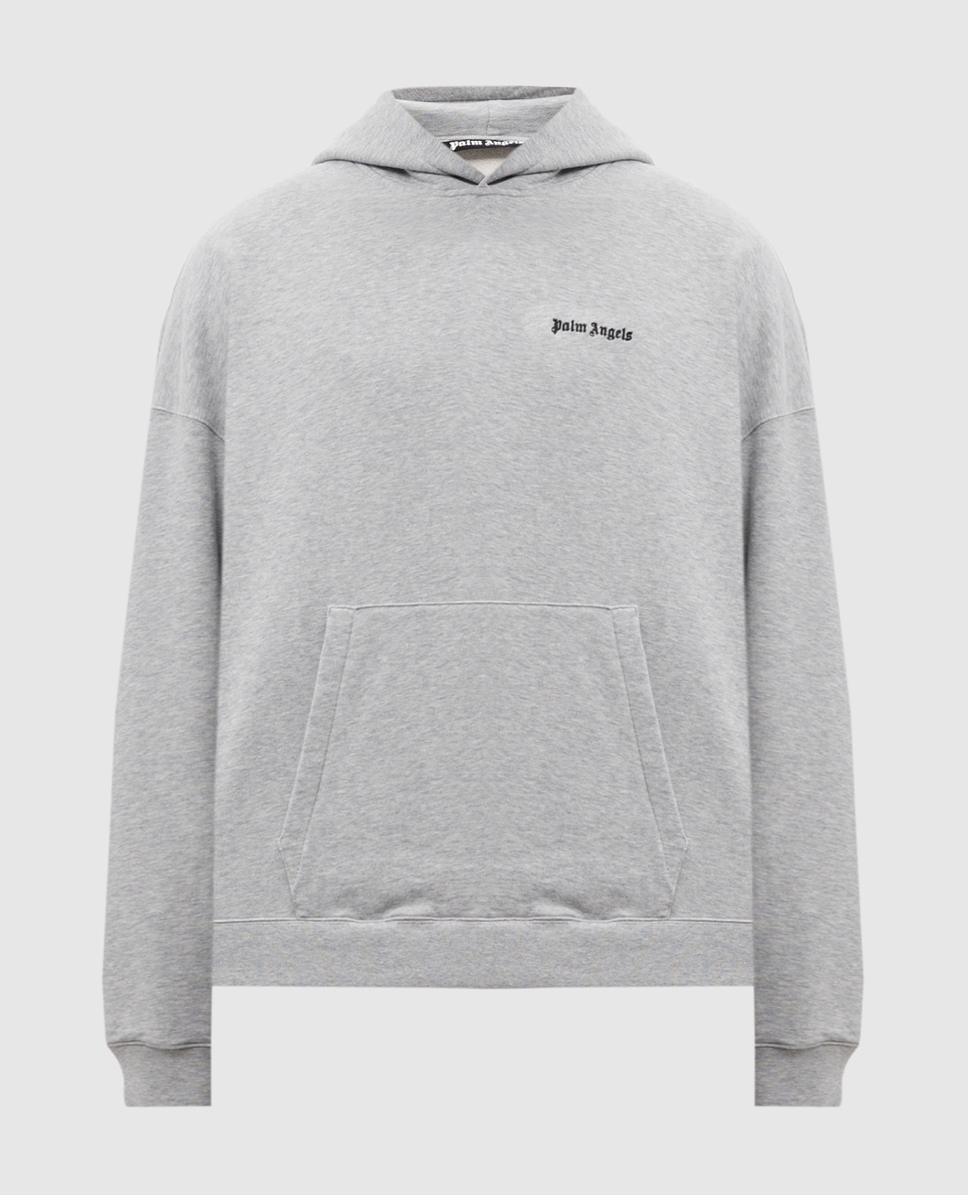 Gray hoodie with logo embroidery Palm Angels